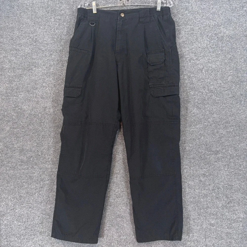 5.11 Tactical Pants Men 34x30 Black Ripstop Cargo Utility Work Hiking Rugged